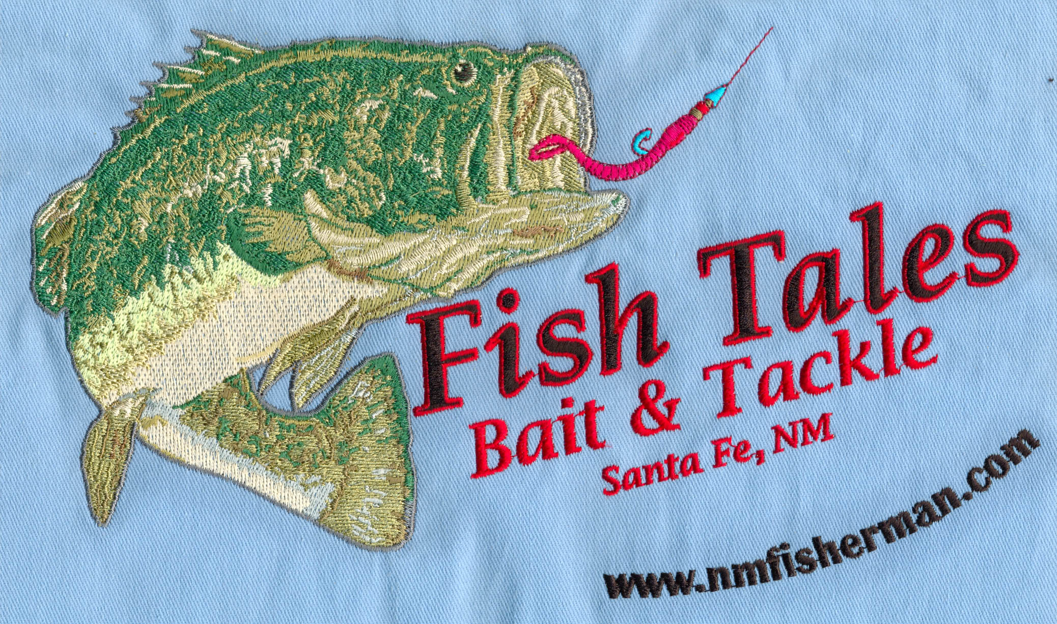 Small Text Embroidery Digitizing with Fish sampled on Barudan